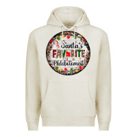 Oatmeal Heather christmas santas favorite phlebotomist light Premium Hoodie - AdoDesignShop