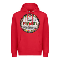 Red christmas santas favorite phlebotomist light Premium Hoodie - AdoDesignShop
