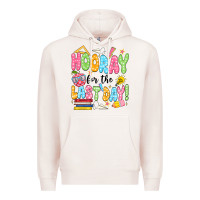 Pale Pink hooray for the last day black Premium Hoodie - JahusDesignShop