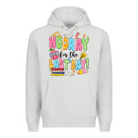 Dove Grey hooray for the last day black Premium Hoodie - JahusDesignShop