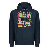 Navy hooray for the last day black Premium Hoodie - JahusDesignShop