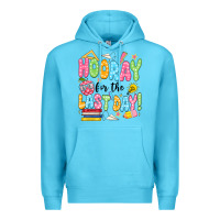 Ocean Blue hooray for the last day black Premium Hoodie - JahusDesignShop