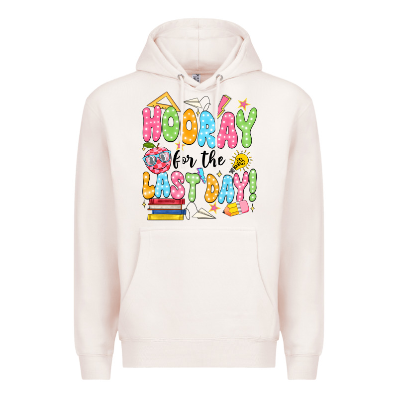 Hooray For The Last Day Black Premium Hoodie by JahusDesignShop | Teevron