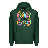 Sports Green hooray for the last day black Premium Hoodie - JahusDesignShop