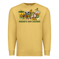 Antique Gold Obsessive cow disorder coffee cups Premium Sweatshirt - texasbilliewilder