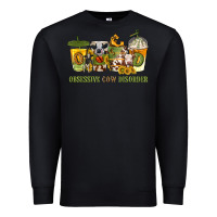 Black Obsessive cow disorder coffee cups Premium Sweatshirt - texasbilliewilder
