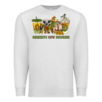 Oatmeal Heather Obsessive cow disorder coffee cups Premium Sweatshirt - texasbilliewilder