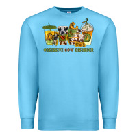 Ocean Blue Obsessive cow disorder coffee cups Premium Sweatshirt - texasbilliewilder