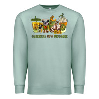 Obsessive Cow Disorder Coffee Cups Premium Sweatshirt | Teevron