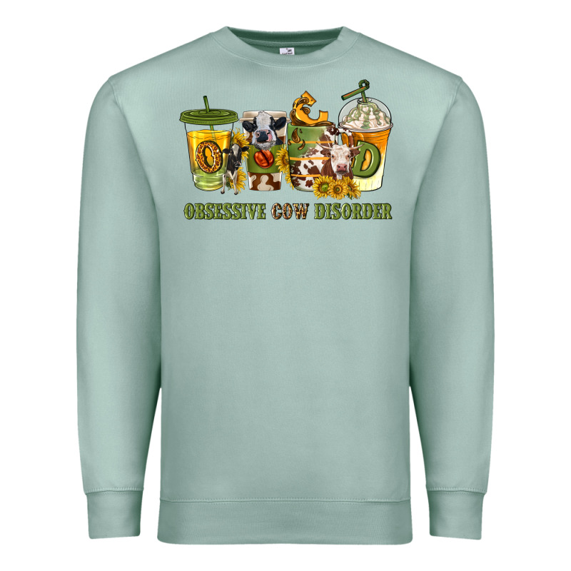 Obsessive Cow Disorder Coffee Cups Premium Sweatshirt by texasbilliewilder | Teevron