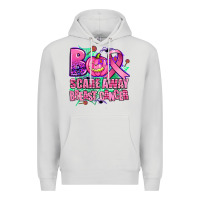 Dove Grey halloween boo with cancer ribbon breast cancer sca Premium Hoodie - AdoDesignShop