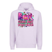 Lilac halloween boo with cancer ribbon breast cancer sca Premium Hoodie - AdoDesignShop