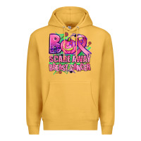 Mustard halloween boo with cancer ribbon breast cancer sca Premium Hoodie - AdoDesignShop