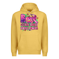 Antique Gold halloween boo with cancer ribbon breast cancer sca Premium Hoodie - AdoDesignShop