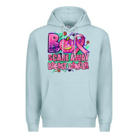 Blue Mist halloween boo with cancer ribbon breast cancer sca Premium Hoodie - AdoDesignShop