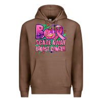 Chestnut halloween boo with cancer ribbon breast cancer sca Premium Hoodie - AdoDesignShop