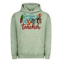 Pigment Oil Green santa s favorite teacher Urban Hoodie - JahusDesignShop
