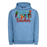 Pigment Pebble Blue santa s favorite teacher Urban Hoodie - JahusDesignShop