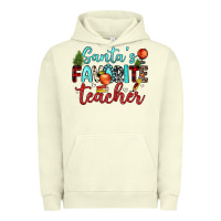 Pigment Pistachio santa s favorite teacher Urban Hoodie - JahusDesignShop