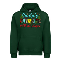 Forest Green santa s favorite softball player Urban Hoodie - JahusDesignShop