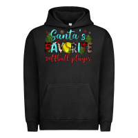 Pigment Black santa s favorite softball player Urban Hoodie - JahusDesignShop