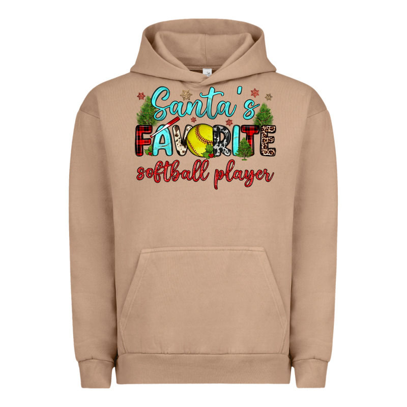 Santa S Favorite Softball Player Urban Hoodie by JahusDesignShop | Teevron