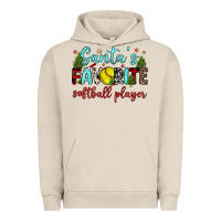 Pigment French Oak santa s favorite softball player Urban Hoodie - JahusDesignShop