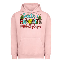 Pigment Salmon santa s favorite softball player Urban Hoodie - JahusDesignShop