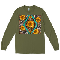 Army Green sunflower tumbler Long Sleeve Tee - BarkalooDesign