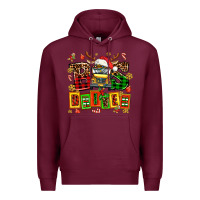 Burgundy bus driver chrıstmas Premium Hoodie - AdoDesignShop