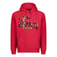 Cardinal she is strong proverbs 31 25 Premium Hoodie - JahusDesignShop