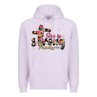 Lilac she is strong proverbs 31 25 Premium Hoodie - JahusDesignShop