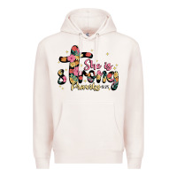 Pale Pink she is strong proverbs 31 25 Premium Hoodie - JahusDesignShop