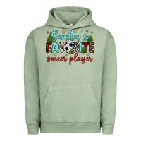 Pigment Oil Green santa s favorite soccer player Urban Hoodie - JahusDesignShop