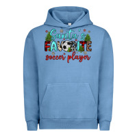 Pigment Pebble Blue santa s favorite soccer player Urban Hoodie - JahusDesignShop