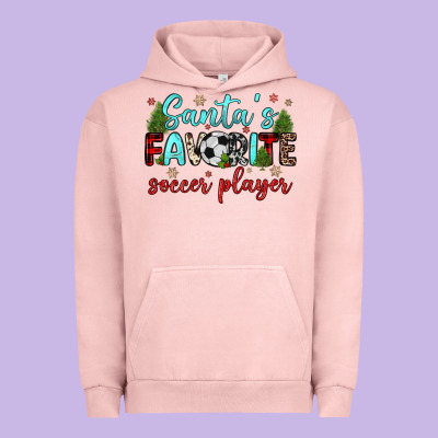 Santa S Favorite Soccer Player Urban Hoodie Designed By Jahusdesignshop