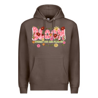 Coffee bloom where you are planted Premium Hoodie - JahusDesignShop