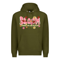 Army Green bloom where you are planted Premium Hoodie - JahusDesignShop