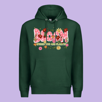 Bloom Where You Are Planted Premium Hoodie Designed By Jahusdesignshop