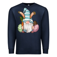 Navy Easter Bunny Gnomes with Egg and Carrot Premium Sweatshirt - RanaPortraitStore