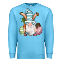 Ocean Blue Easter Bunny Gnomes with Egg and Carrot Premium Sweatshirt - RanaPortraitStore