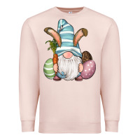 Pale Pink Easter Bunny Gnomes with Egg and Carrot Premium Sweatshirt - RanaPortraitStore