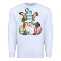White Easter Bunny Gnomes with Egg and Carrot Premium Sweatshirt - RanaPortraitStore