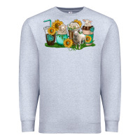 Heather Grey Sheep coffee cups Premium Sweatshirt - texasbilliewilder