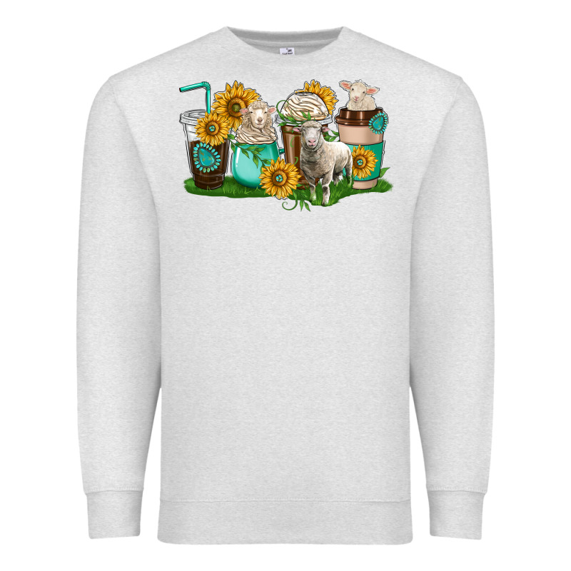 Sheep Coffee Cups Premium Sweatshirt by texasbilliewilder | Teevron