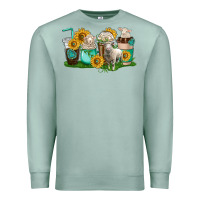 Seafoam Sheep coffee cups Premium Sweatshirt - texasbilliewilder