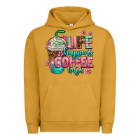 Pigment Peanut Butter life happens coffee  helps Urban Hoodie - AdoDesignShop