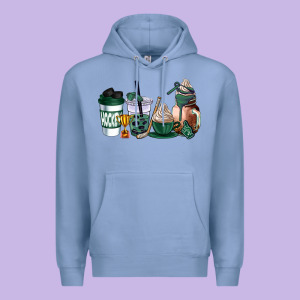Hunter Green Hockey Coffee Cups Premium Hoodie Designed By Adodesignshop