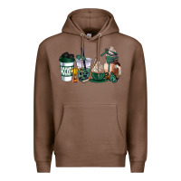 Chestnut hunter green hockey coffee cups Premium Hoodie - AdoDesignShop