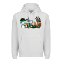 Dove Grey hunter green hockey coffee cups Premium Hoodie - AdoDesignShop